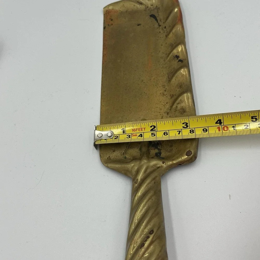 Brass Silent Butler Set Vintage Scooper Pan And‎ Scraper Patina Old Unique